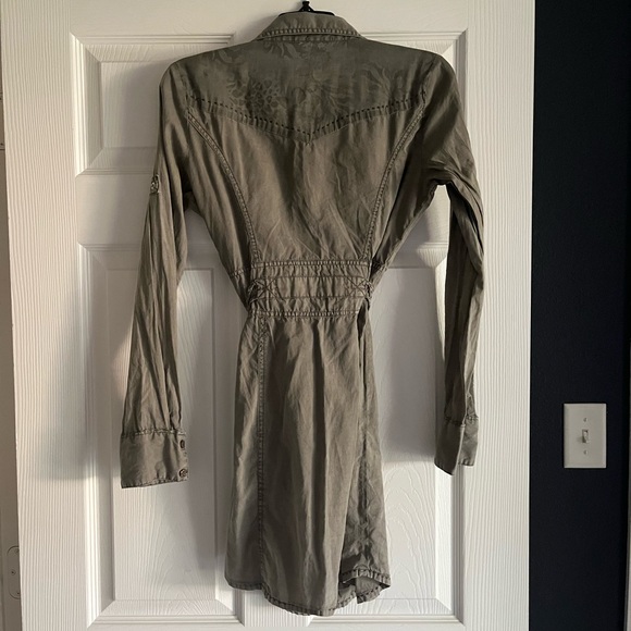 Guess Jeans Cargo Mini Dress in Olive Green - Picture 4 of 8